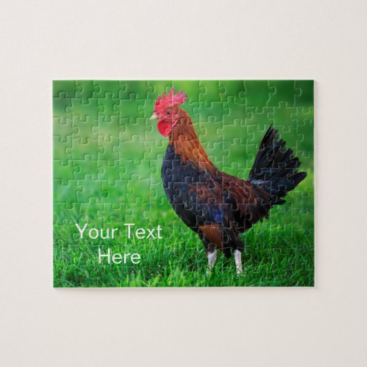 Funny Bantam Rooster Custom Legpuzzel (Horizontaal)