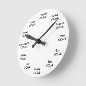 Funny Bar Black en White Ronde Klok (Hoek)