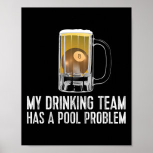 Funny Bar Drink poolteam Poster
