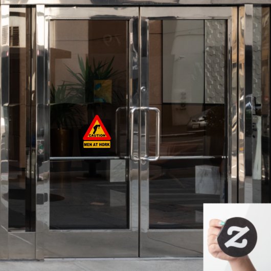 Funny Bar Sign Cling Raamsticker (Kantoordeur)