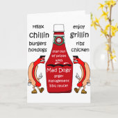 Funny barbecue kaart (Gele Bloem)