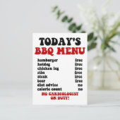 Funny Barbecue Menu (Staand voorkant)
