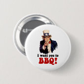 Funny barbecue ronde button 5,7 cm (Voorkant /achterkant)