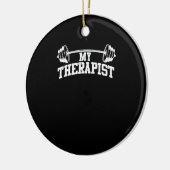 Funny Barbell Design for Men Weight Lifting Keramisch Ornament (Links)