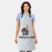 Funny Barber-Q Schort voor BBQ (Gedragen)