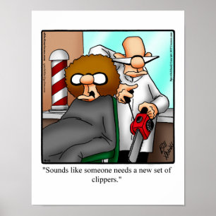 Funny Barbershop Humor Poster