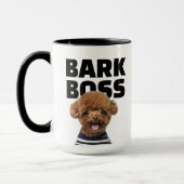Funny Bark Boss Dog Photo Personalized Mok (Links)