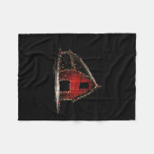 Funny Barn Christmas Graphics Lights Lover Farm Fa Fleece Deken (Voorkant (Horizontaal))