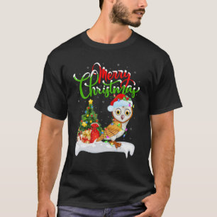 Funny Barn Owl Bird Lover Xmas Lighting Barn Owl C T-shirt