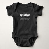 Funny Bartender Alcohol Mixer Barkeeper Jokes Romper (Voorkant)