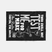 Funny Bartender Thou Shall Not Test Me Quote Fleece Deken (Voorkant (Horizontaal))