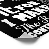 Funny Bartender Thou Shall Not Test Me Quote Poster (Hoek)