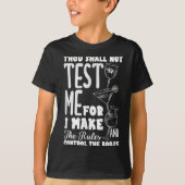 Funny Bartender Thou Shall Not Test Me Quote T-shirt (Voorkant)