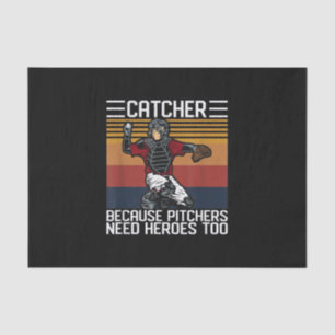 Funny Baseball Catcher Pitchers heeft liefde nodi Tissuepapier