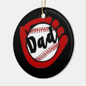 Funny Baseball Dad for Baseball Softball Ma Keramisch Ornament (Links)