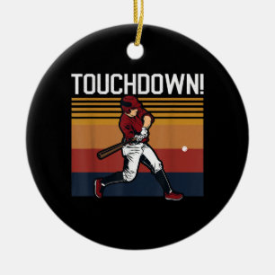 Funny Baseball Football Touchdown Sports Humor Keramisch Ornament