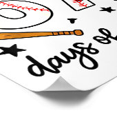 Funny Baseball I Survived 67 Days Of School Design Poster (Hoek)