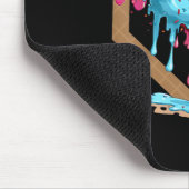  Funny Baseball Ice Cream Dripping Baseball Muismat (Hoek)