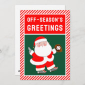 Funny Baseball Kerstmis Feestdagenkaart (Voorkant / Achterkant)