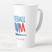 Funny Baseball mama Latte Mok (Rechterhoek)