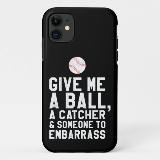 Funny Baseball Pitcher geeft me een bal Case-Mate iPhone Case (Achterkant)