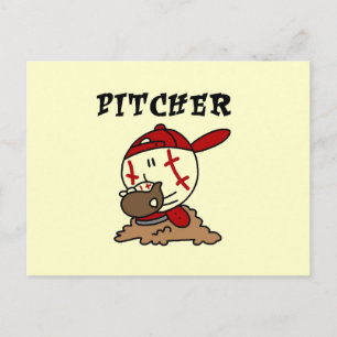 Funny Baseball Pitcher T-shirts en cadeautjes Briefkaart