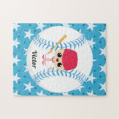 Funny Baseball Player Star Softball Ball Name Legpuzzel (Horizontaal)