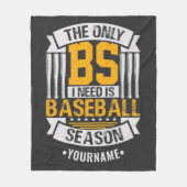 Funny Baseball Sarcasm Fleece Deken (Voorkant)