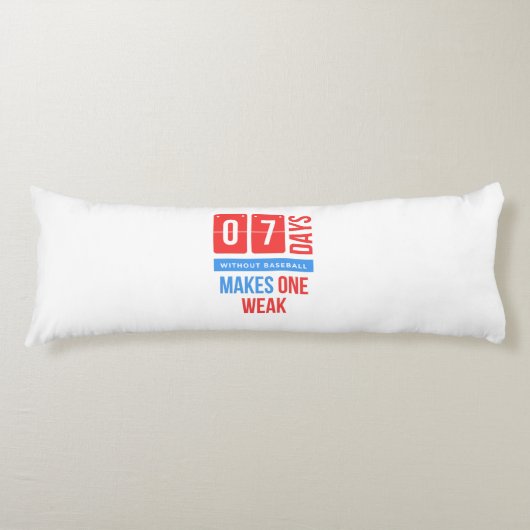 Funny baseball sport quote lichaamskussen (Voorkant)