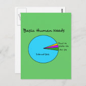 Funny Basic Human Needs (90% internet) Briefkaart (Voorkant / Achterkant)