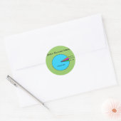Funny Basic Human Needs (90% internet) Ronde Sticker (Envelop)