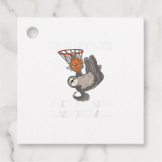 Funny Basketbal Luiaard Cadeau Cute Luiaard T-Shir Bedankjes Labels