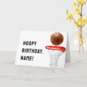 Funny Basketball Birthday Kaart (Gele Bloem)