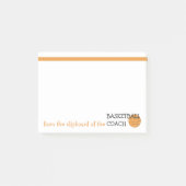 Funny Basketball Coach Clipboard of Text Sjabloon Post-it® Notes (Voorkant)