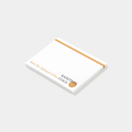 Funny Basketball Coach Clipboard of Text Sjabloon Post-it® Notes (Schuin)