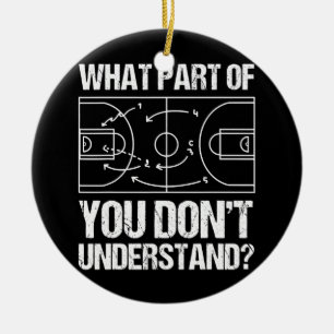 Funny Basketball Coach Design Mannen Vrouwenspel Keramisch Ornament
