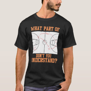 Funny Basketball Coach Design Mannen Vrouwenspel T-shirt