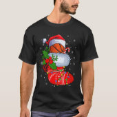 Funny Basketball in kerstSokken Santa Basketba T-shirt (Voorkant)