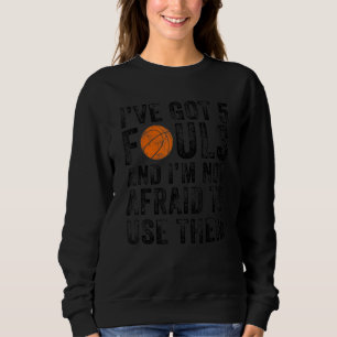 Funny Basketball Player Lover Hoops 5 Foulds Vinta Trui
