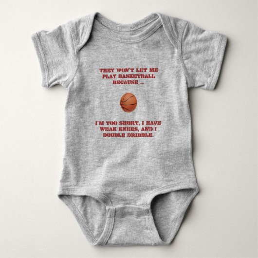 Funny Basketball Player Romper (Voorkant)