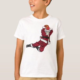 Funny Basketball Santa Dunk T-shirt