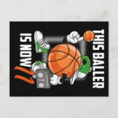 Funny basketbalspeler 11e verjaardag 11 jaar briefkaart (Voorkant)