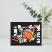 Funny basketbalspeler verjaardag 11 jaar briefkaart (Staand voorkant)