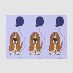 Funny Basset Hound Birthday Tissue Paper Tissuepapier