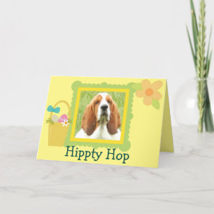 Funny Basset Hound Carte de voeux de Pâques