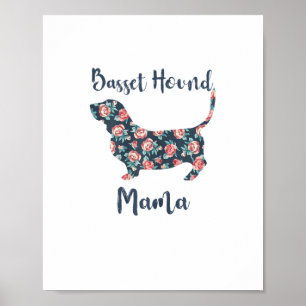 Funny Basset Hound Gifts Basset Hound Mom Shirt vo Poster