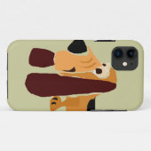 Funny Basset Hound Primitive Art Case-Mate iPhone Case (Achterkant (horizontaal))