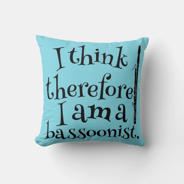 Funny Bassoon Music Quote Gift Idee Kussen (Voorkant)