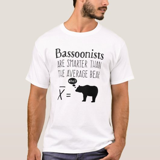 Funny Bassoon T-shirt - Gemiddeld Beer (Voorkant)