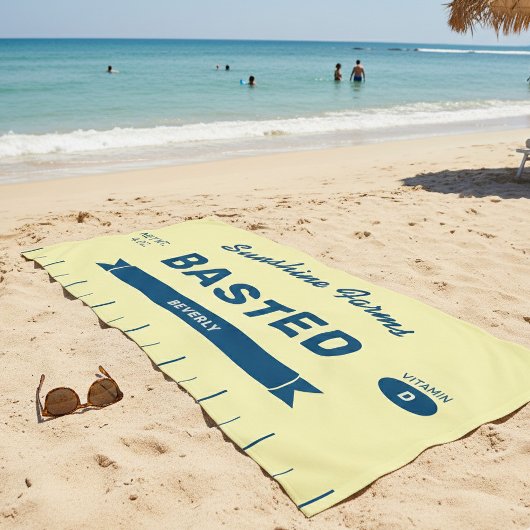 Funny BASTED Butter Stick Personalized Yellow  Strandlaken